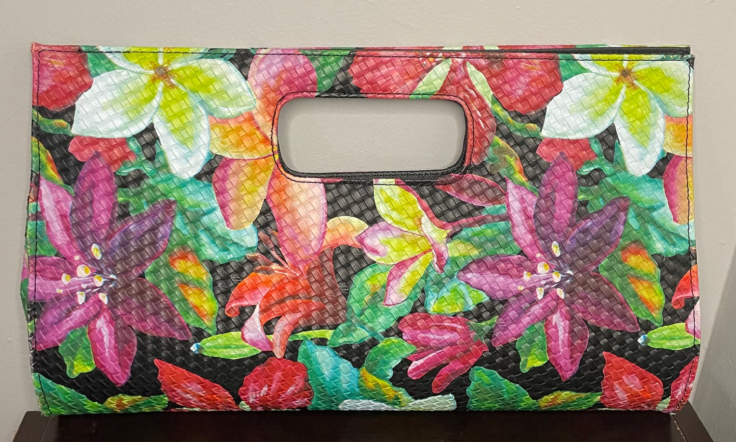 Floral Print Clutch Excellent Condition