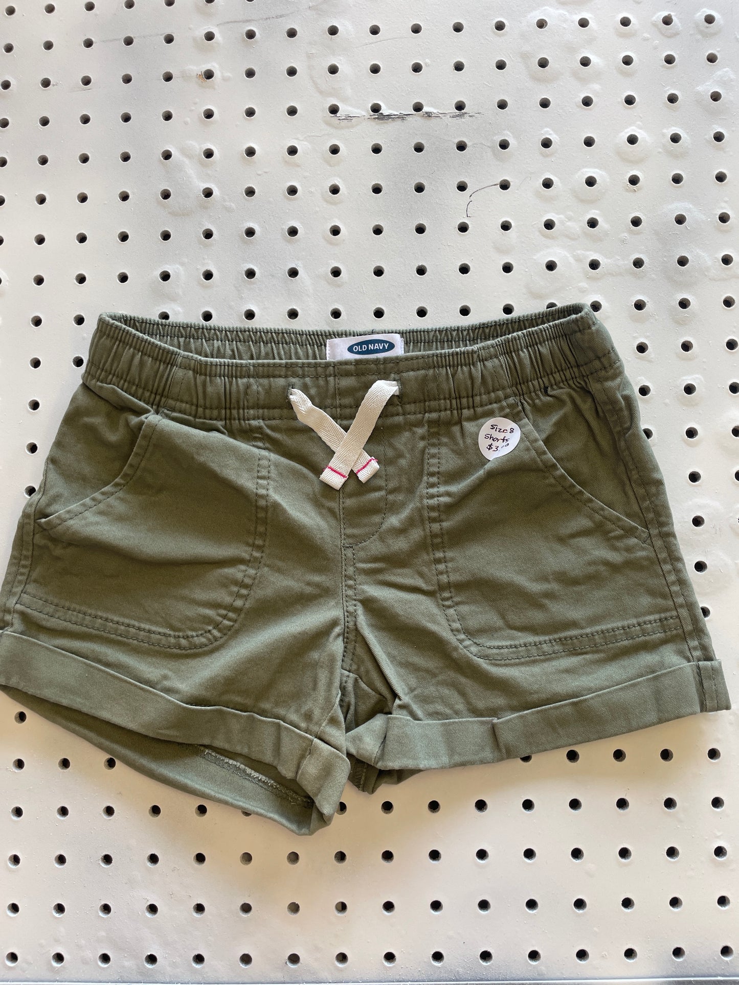 Old Navy Olive Shorts -Girls Size 8
