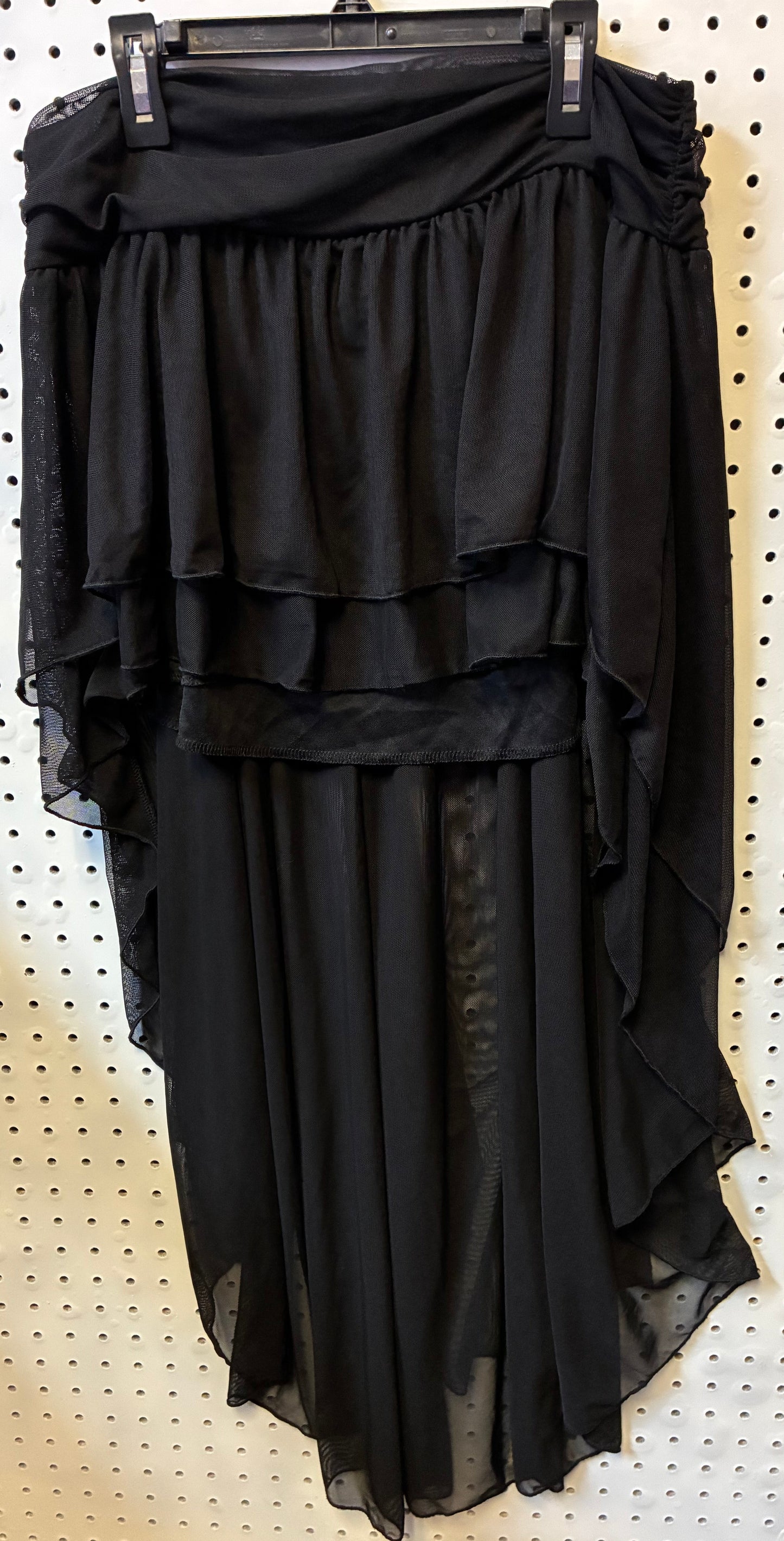 Fashion Nova High Low Maxi Sheer Skirt - Black Large