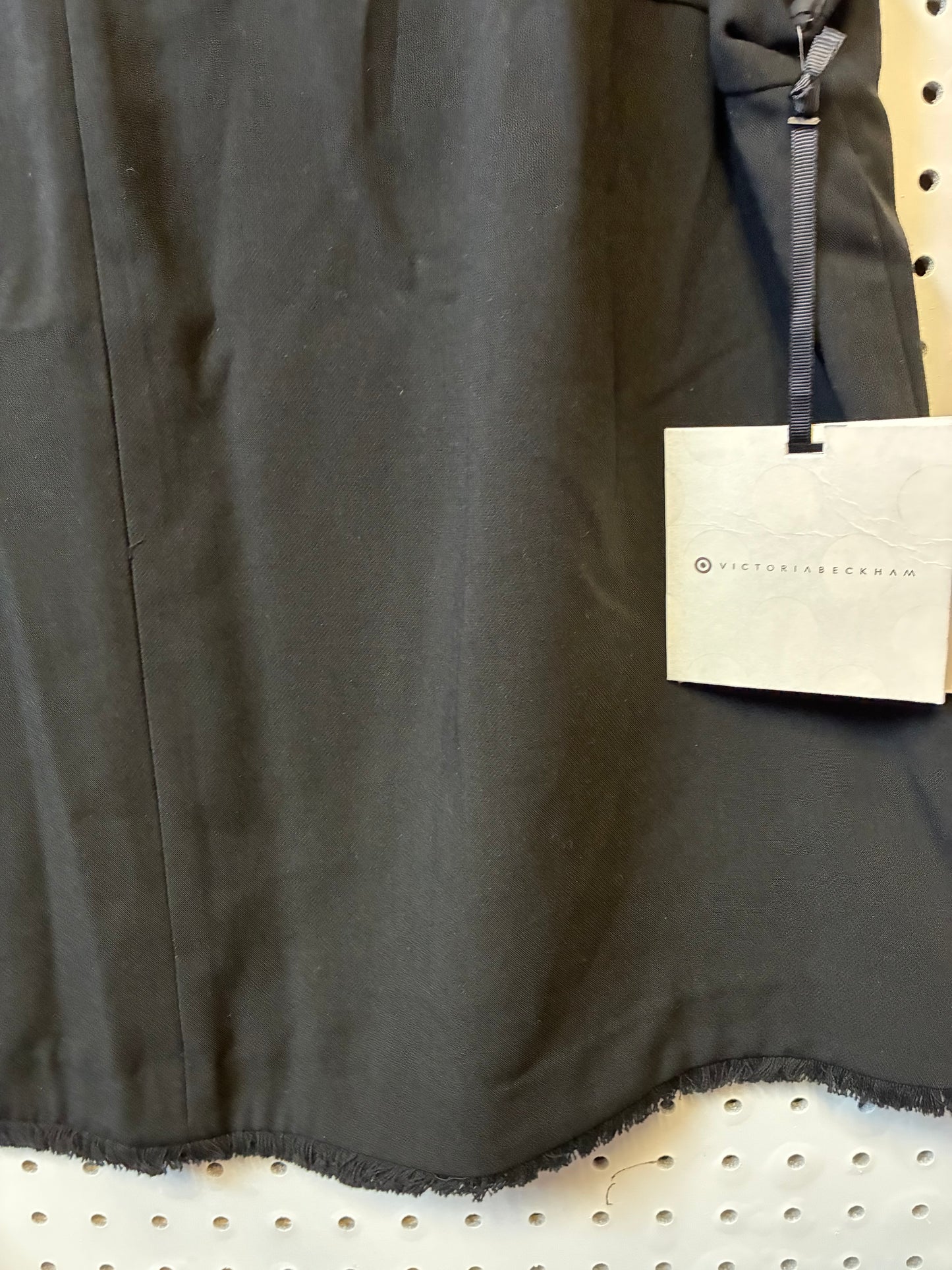 Victoria Beckham For Target Women’s Black Sleeveless Fringe Zipper Back Blouse Size 1XL