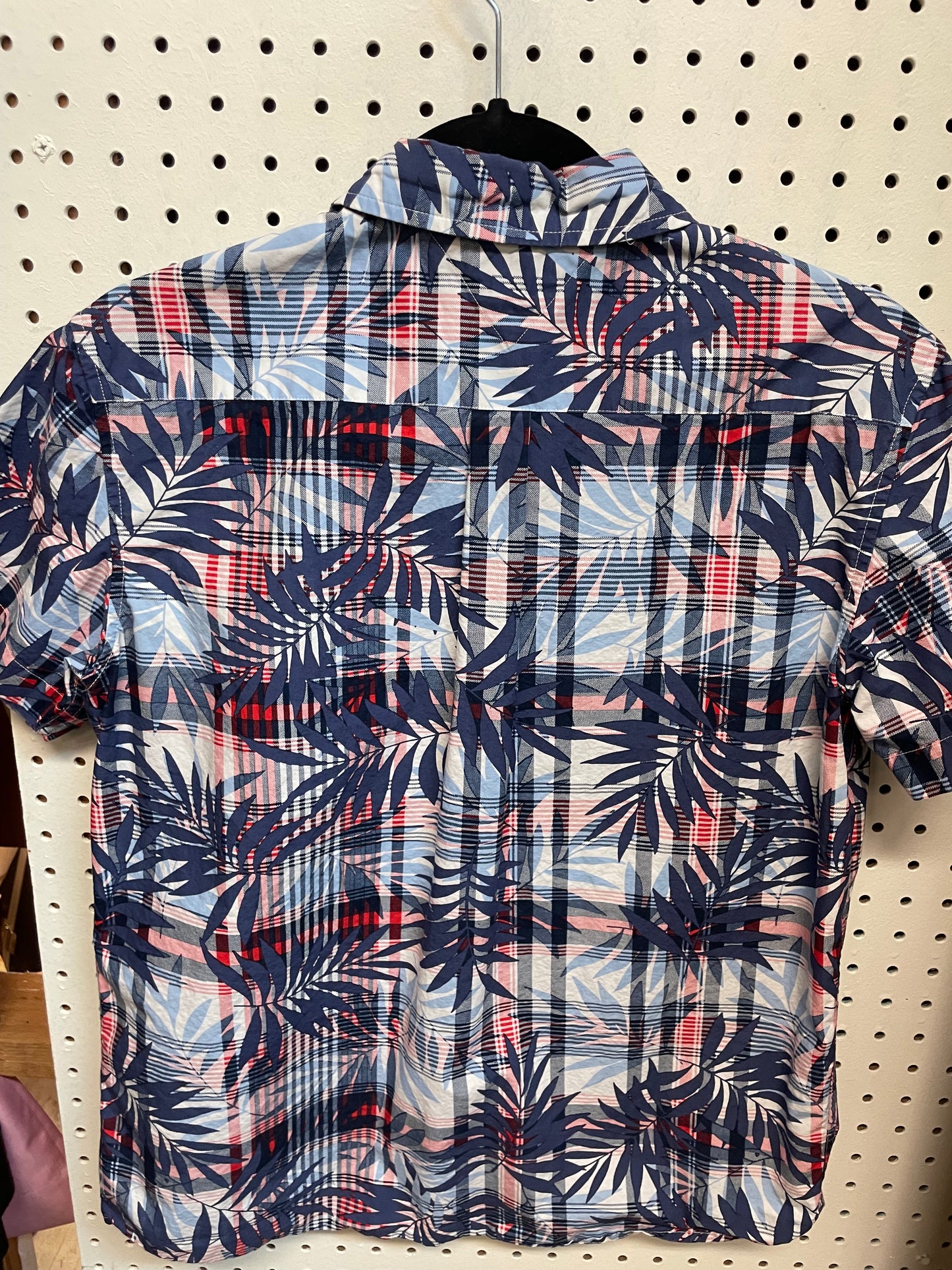 Tommy Hilfiger Multicolor Plaid Collar ButtonDown Boys Size 16-18