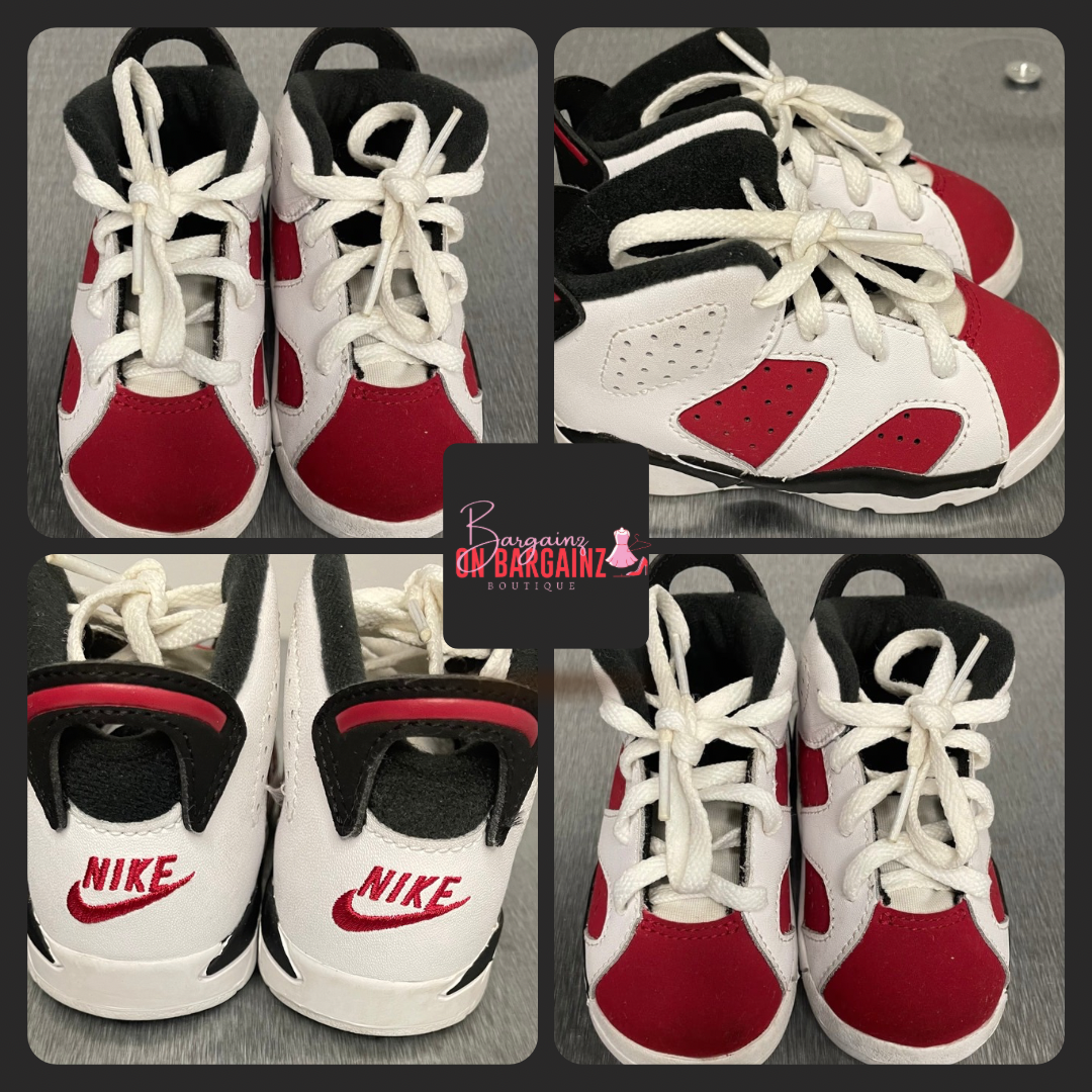 Nike Air Jordans 6 Carmine Red Toddler Size 5c Great Condition