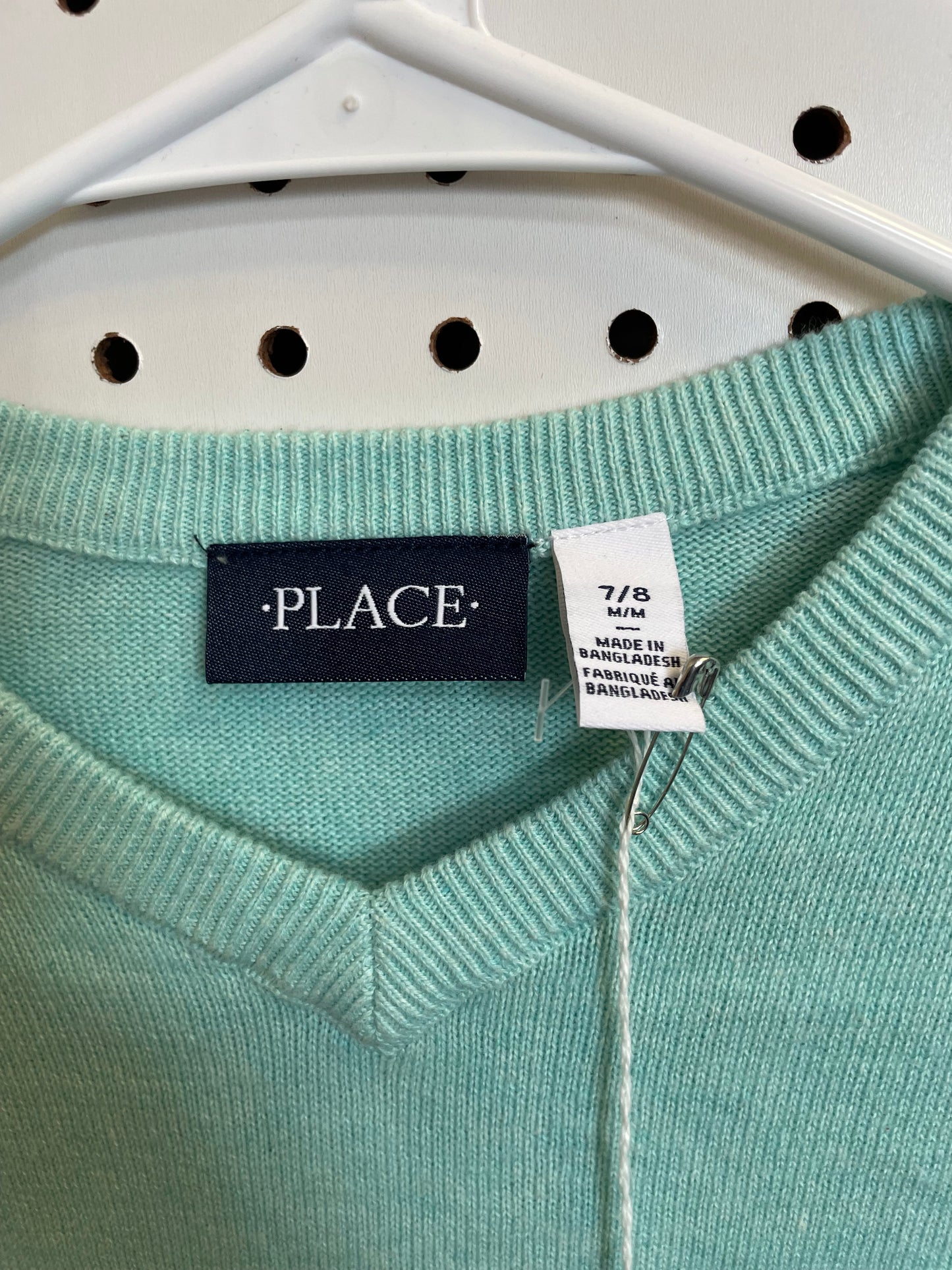 Boys V-Neck Sweater - Aqua