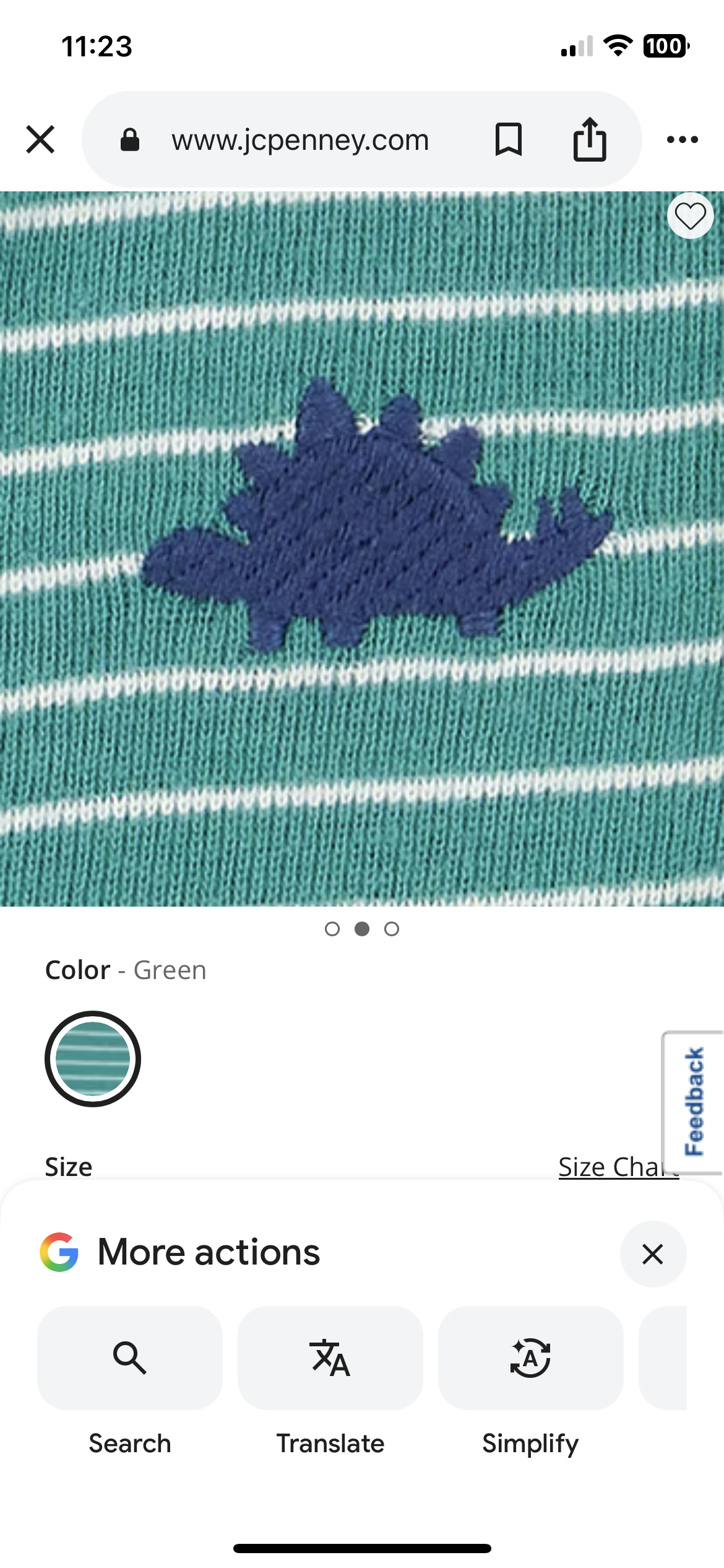 Carter's Baby Boys Short Sleeve Striped Romper -6 mons