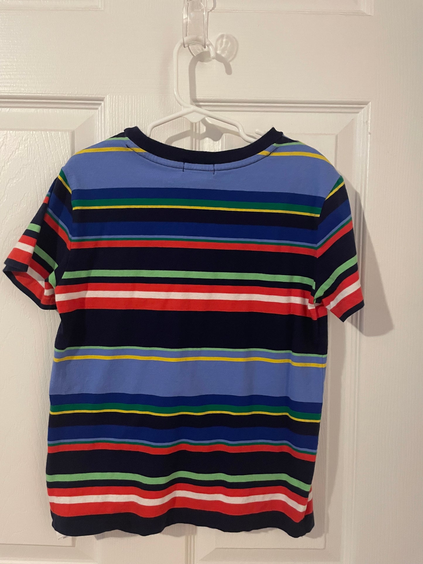 POLO Ralph Lauren Boys Size 7 Multi-Color Striped Polo Player T-Shirt – Good Condition