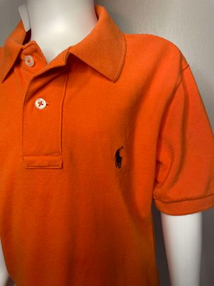Polo Solid Orange Boys Polo Style Shirt~Size 8~Great Condition