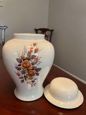 Vintage Ceramic Collectible Jar with Lid
