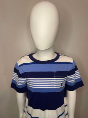 Polo Blue and White Stitched Boys Shirt~Size 6~Great Condition