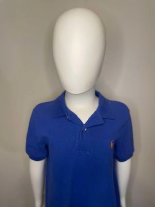 Polo Blue w/ Orange Logo Boys Polo Style Shirt~Size 6