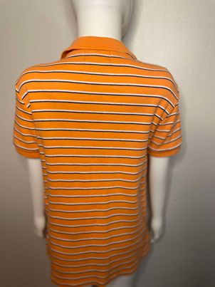 Polo Orange and Blue Striped Boys Polo Style Shirt~Size 5 ~ Great Condition