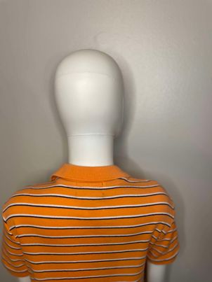 Polo Orange and Blue Striped Boys Polo Style Shirt~Size 5 ~ Great Condition