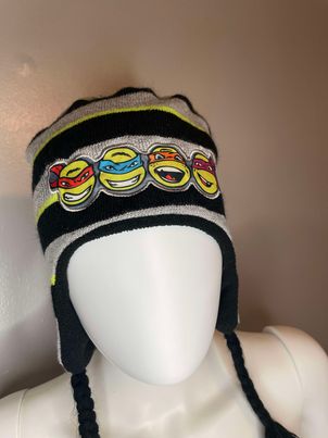 Teenage Mutant Ninja Turtle Beanie Hat Cap with Braids