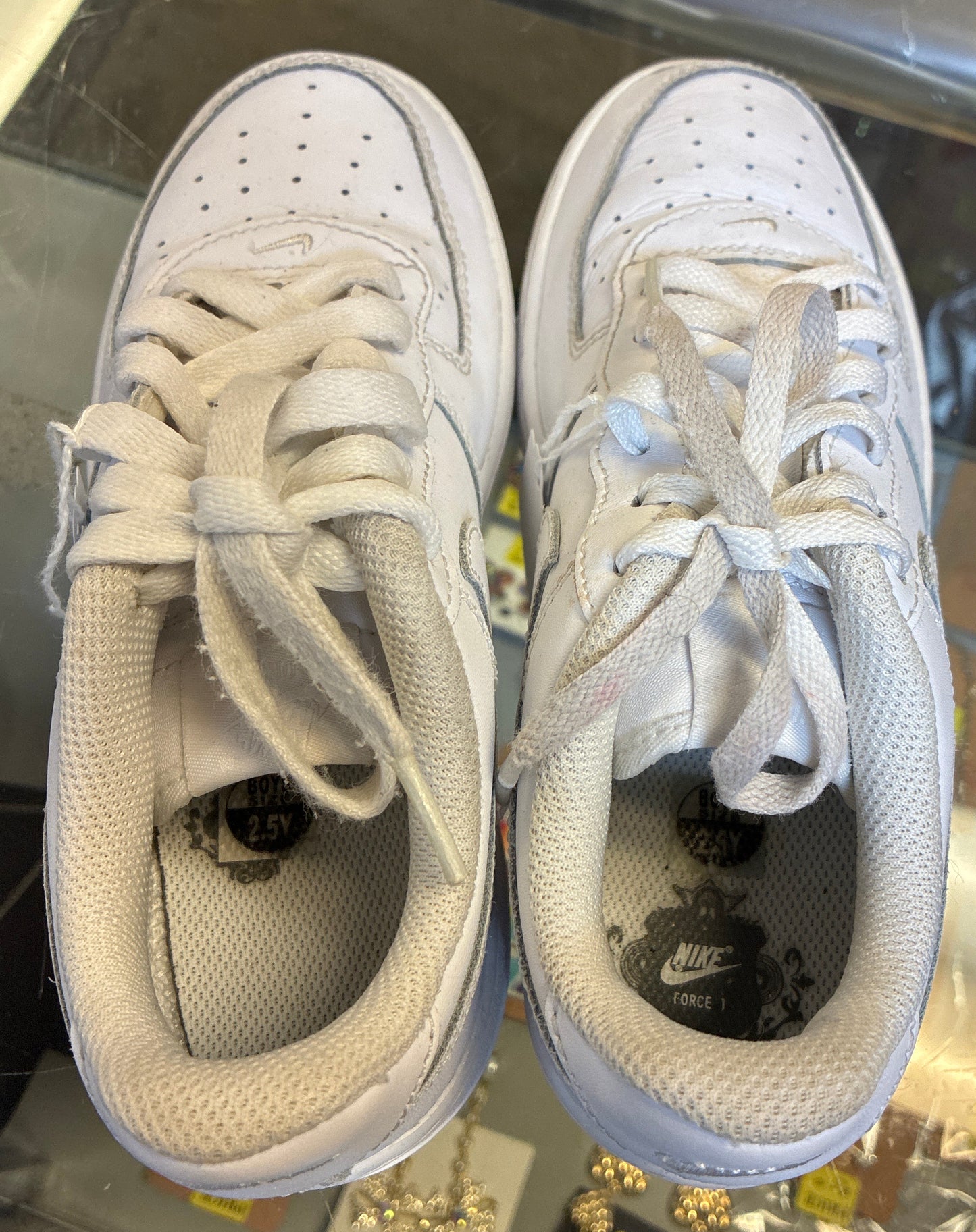 White Nike Air Force 1 low-top sneaker Size 2.5Y