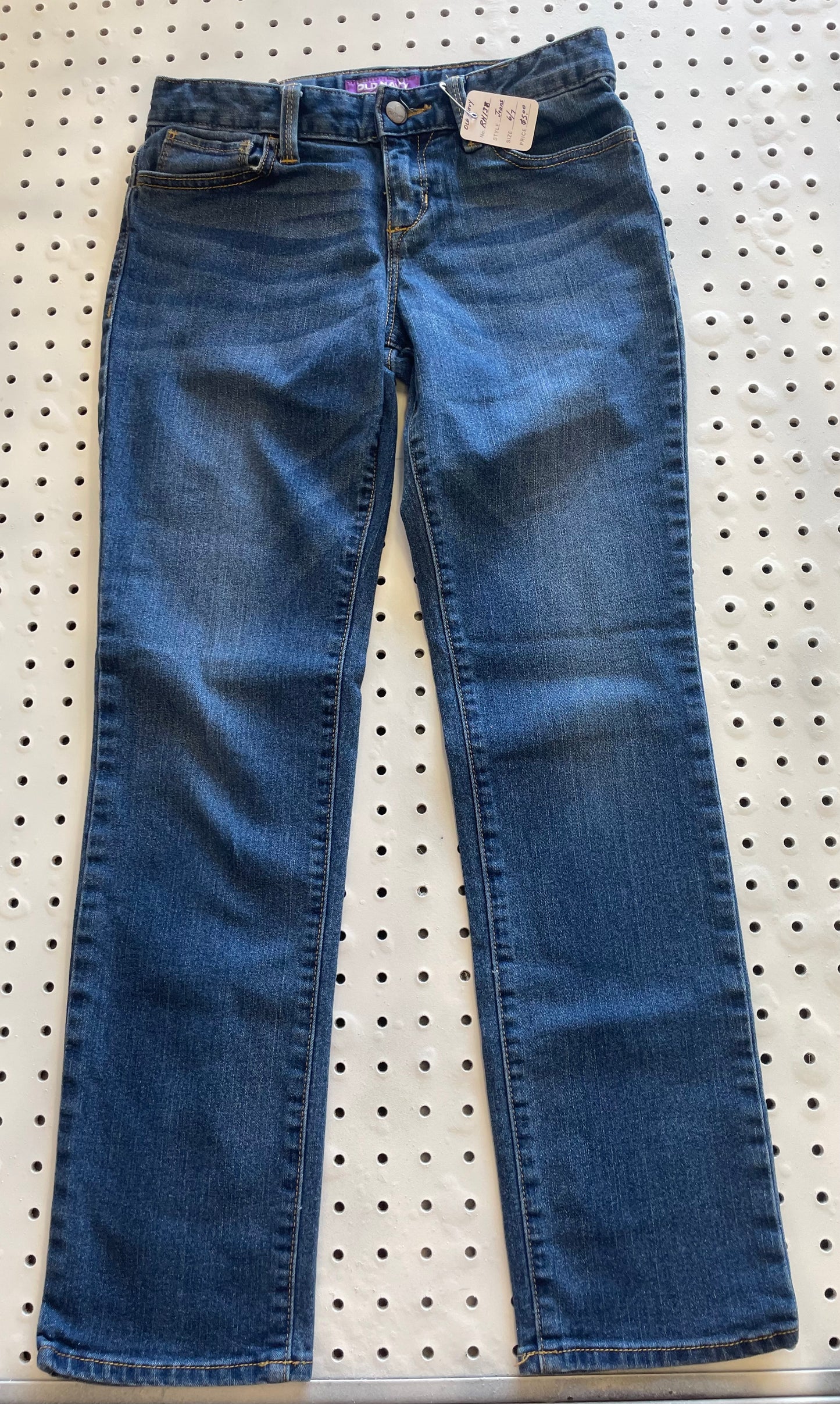 Old Navy Girls Size Medium (6/7) Medium Wash Denim Pull-On Jeans