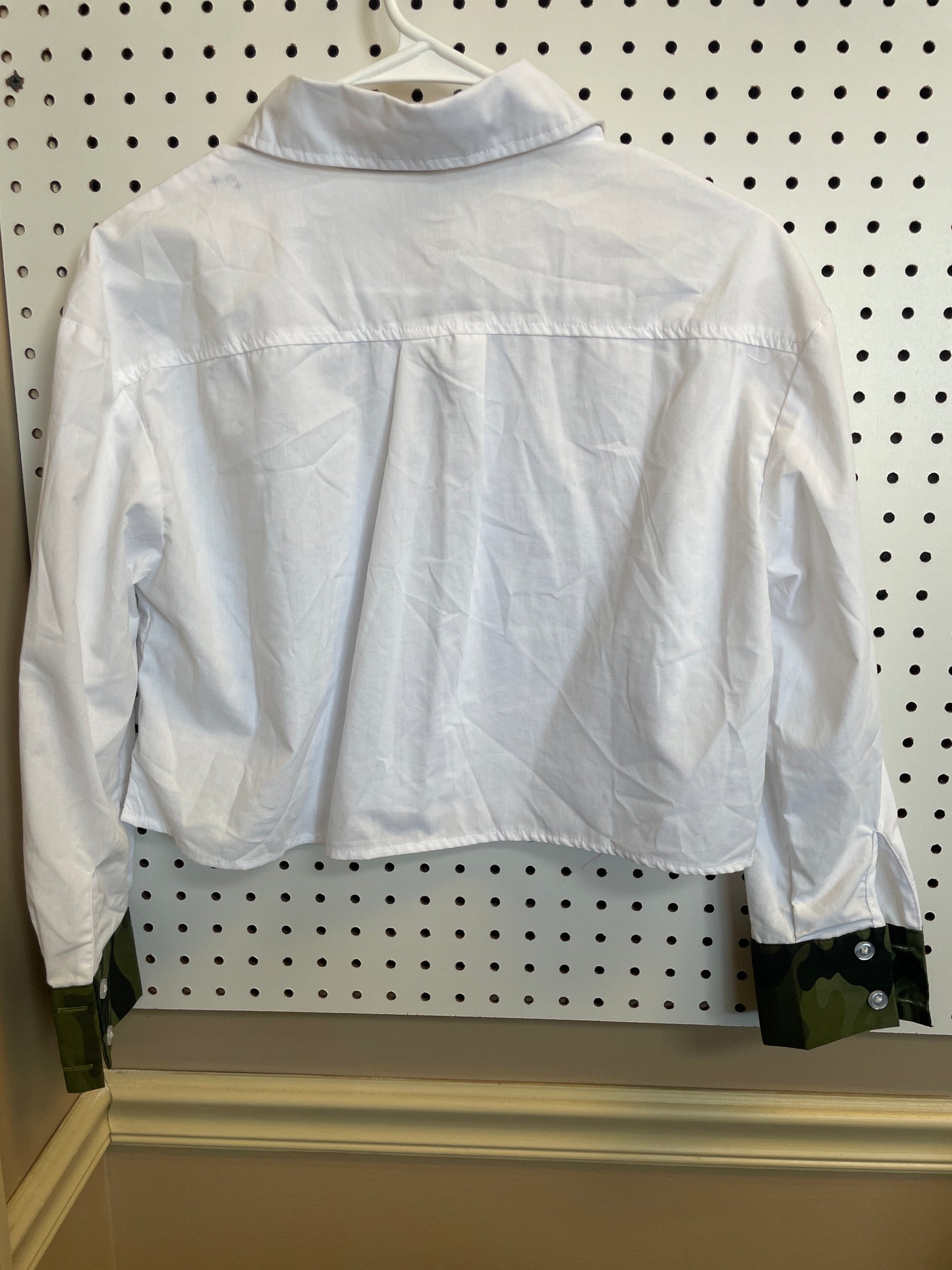 Mini Ollie Long Sleeve Shirt - White Size 8