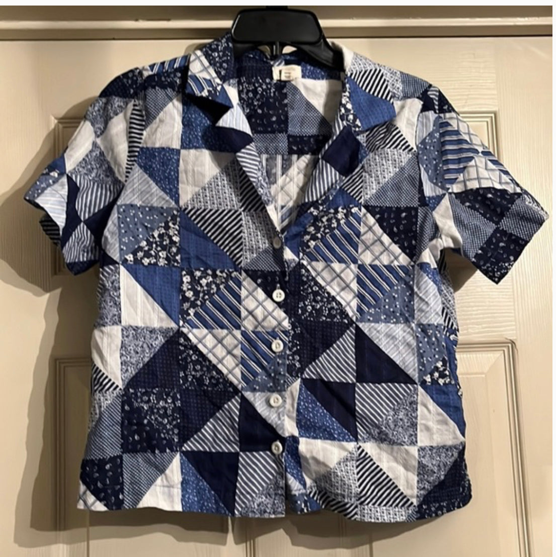 A.N.A Patchwork Top~Women’s Size Medium 8/10~ Great Condition