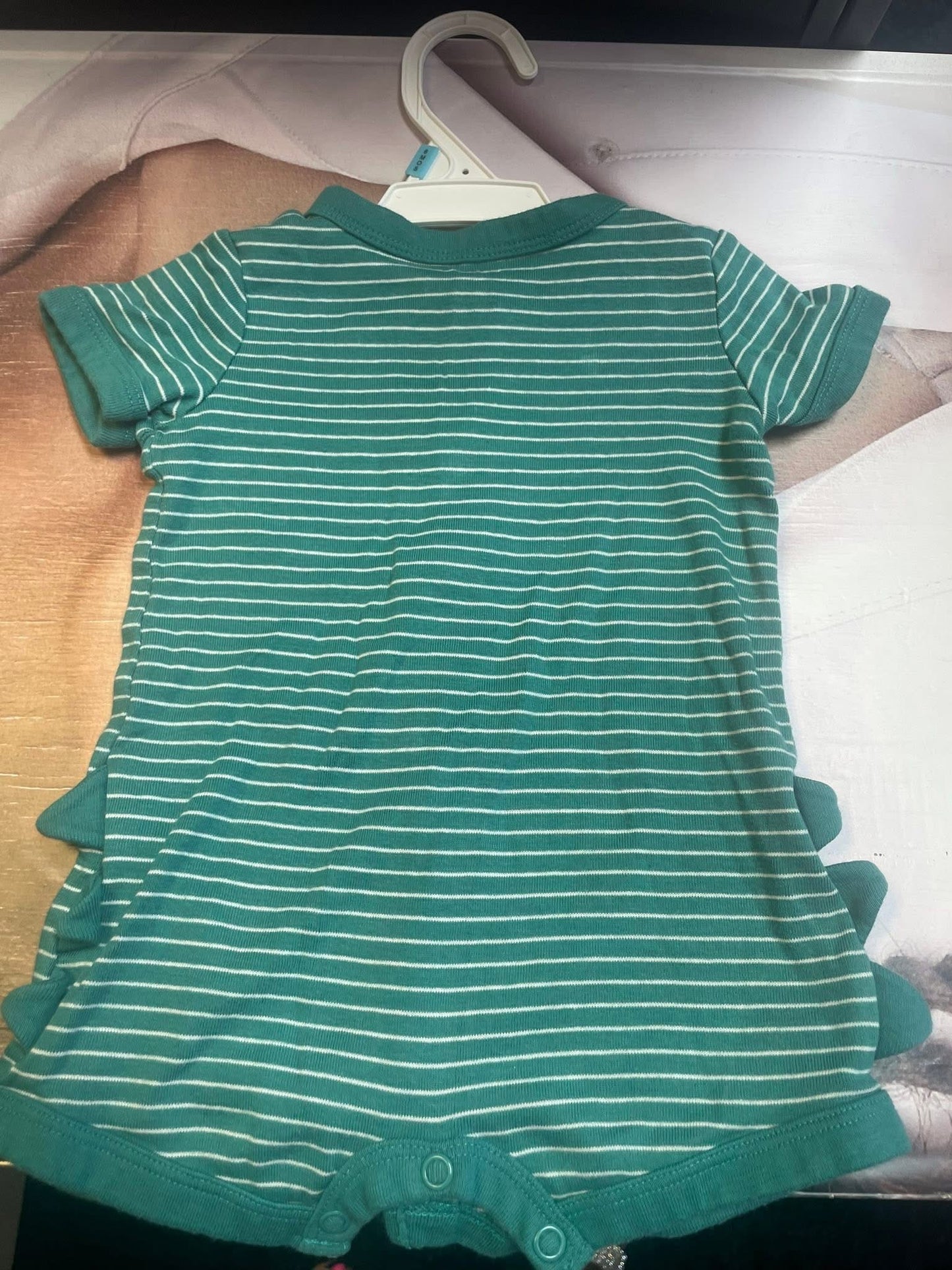 Carter's Baby Boys Short Sleeve Striped Romper -6 mons