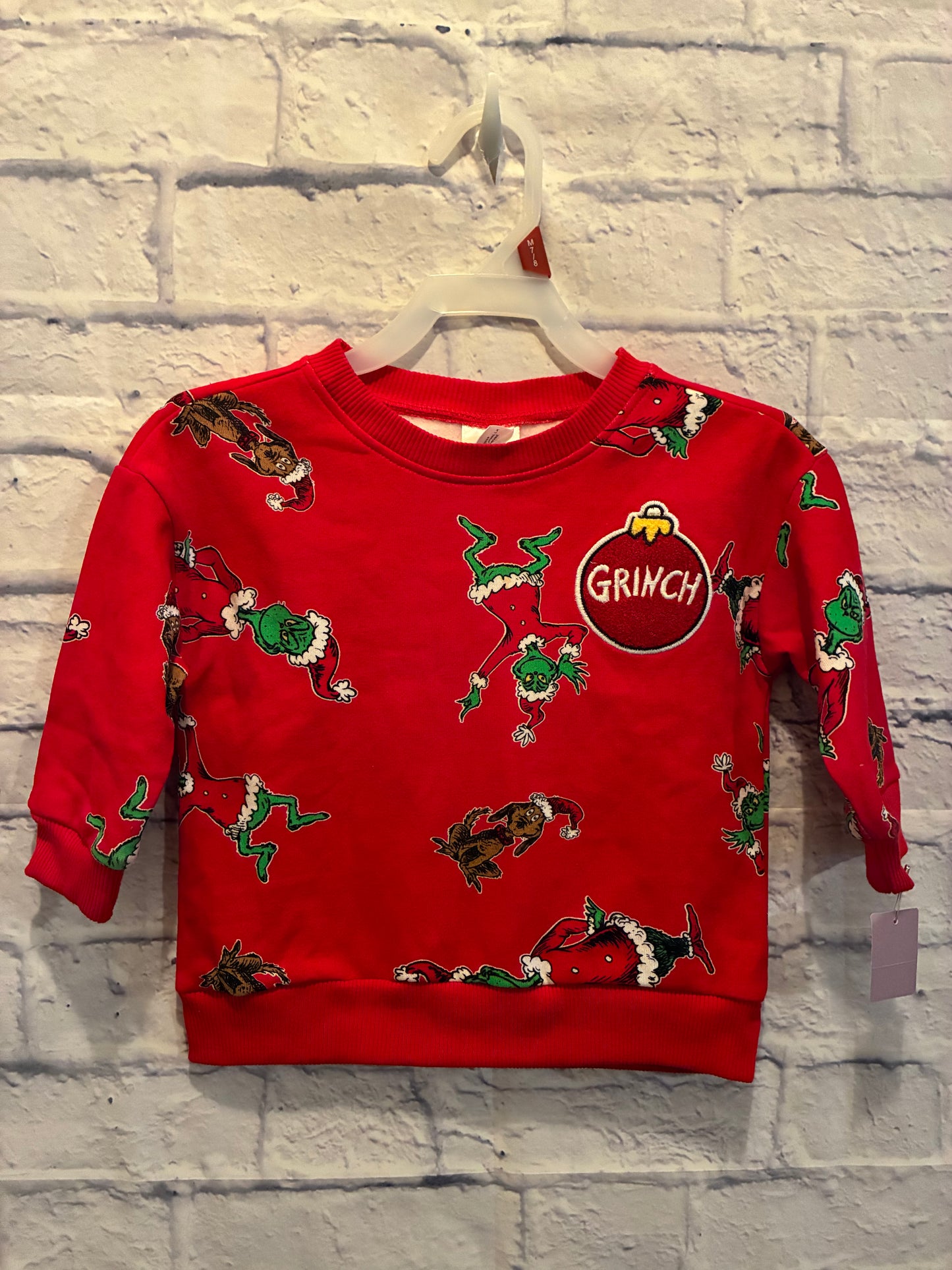 Grinch Sweatshirt -Size: 2T-Condition: Like New