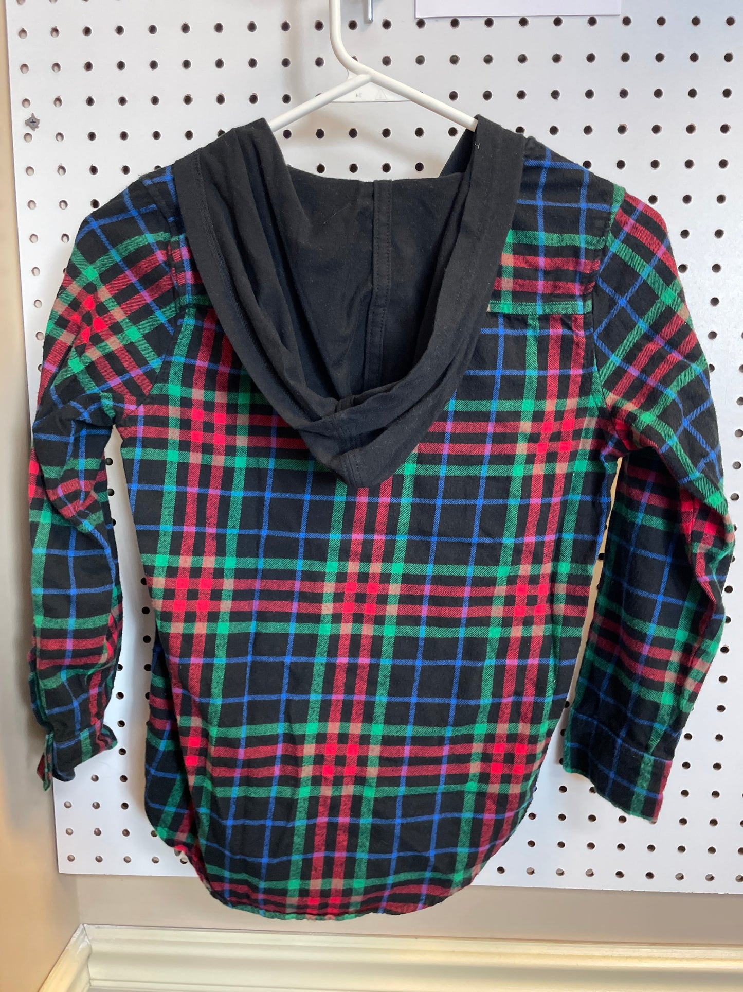 Multi Color Plaided Thermal Hoodie
