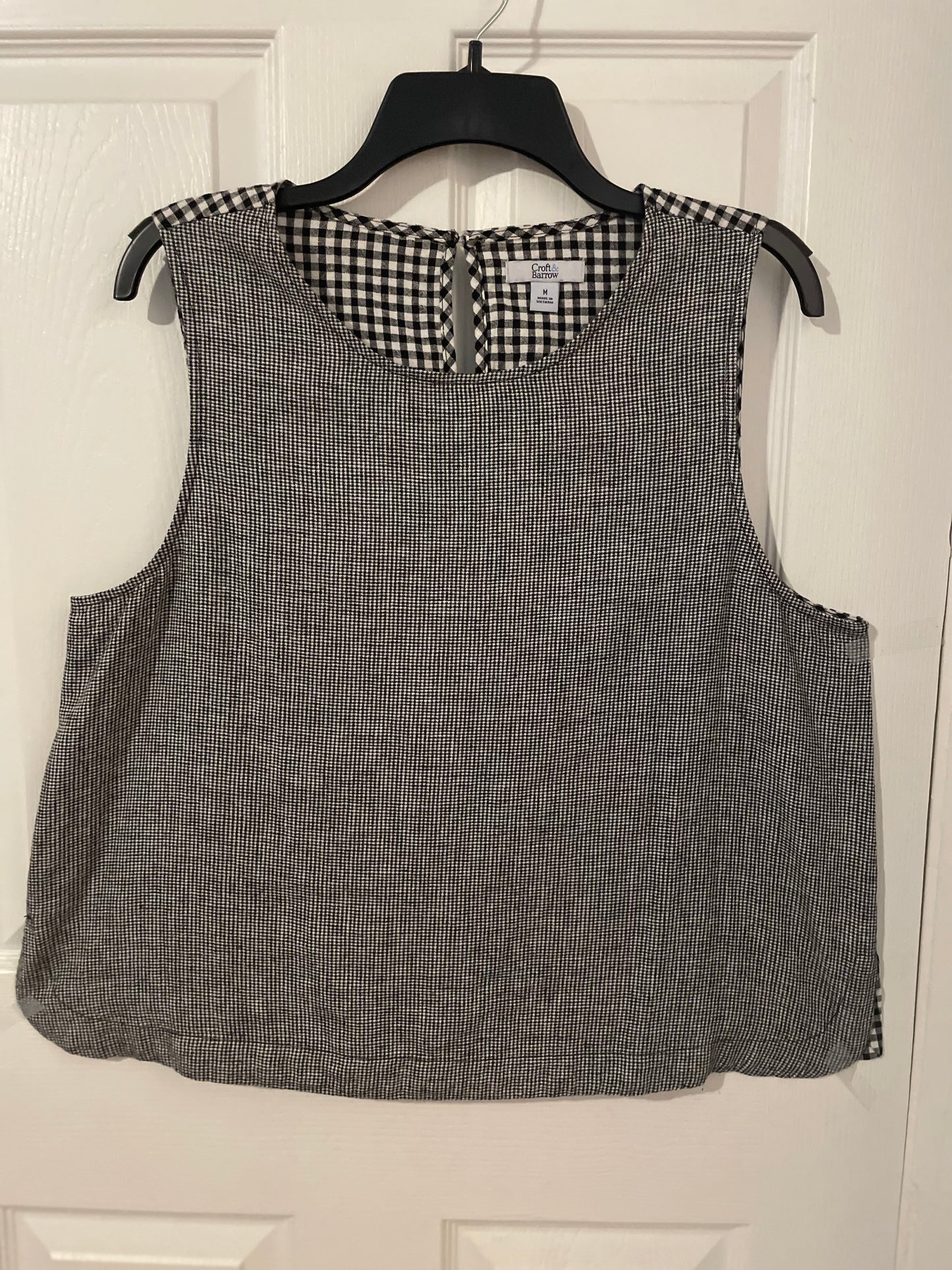 Croft and Barrow Black & White Two Sided Top ~Women’s Size Med 8/10~Great Condition