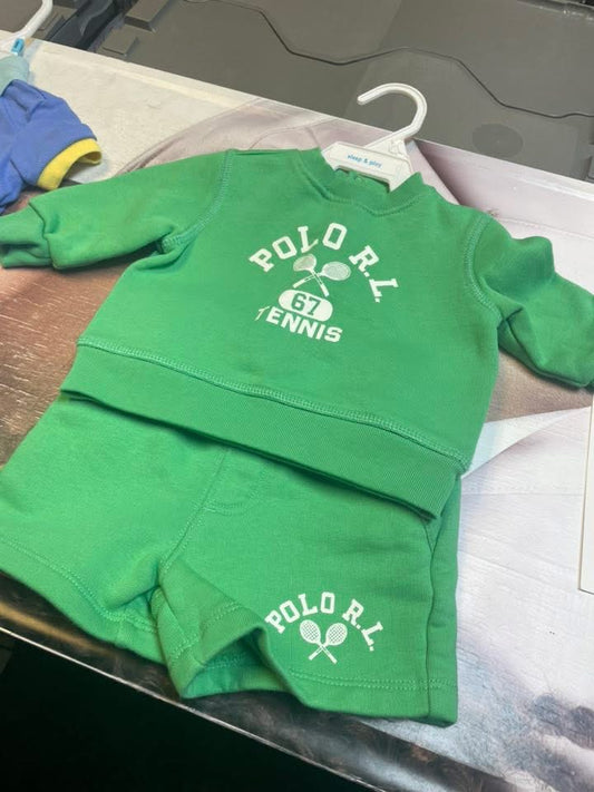 Logo Fleece Sweatshirt & Short Set Baby Boy 3 mons