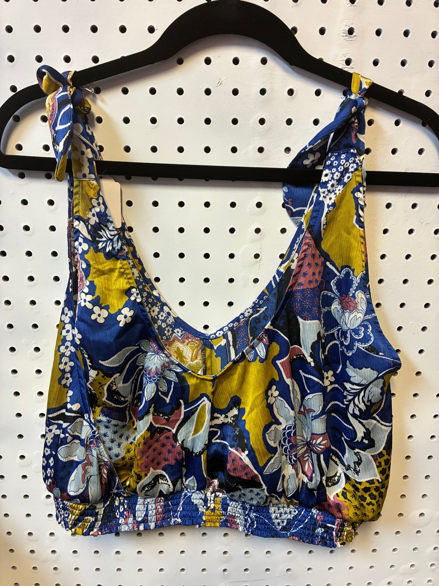 Free People Weekend In Montauk Crop Top in the Ocean Combo color and a polyester material Women Size Large