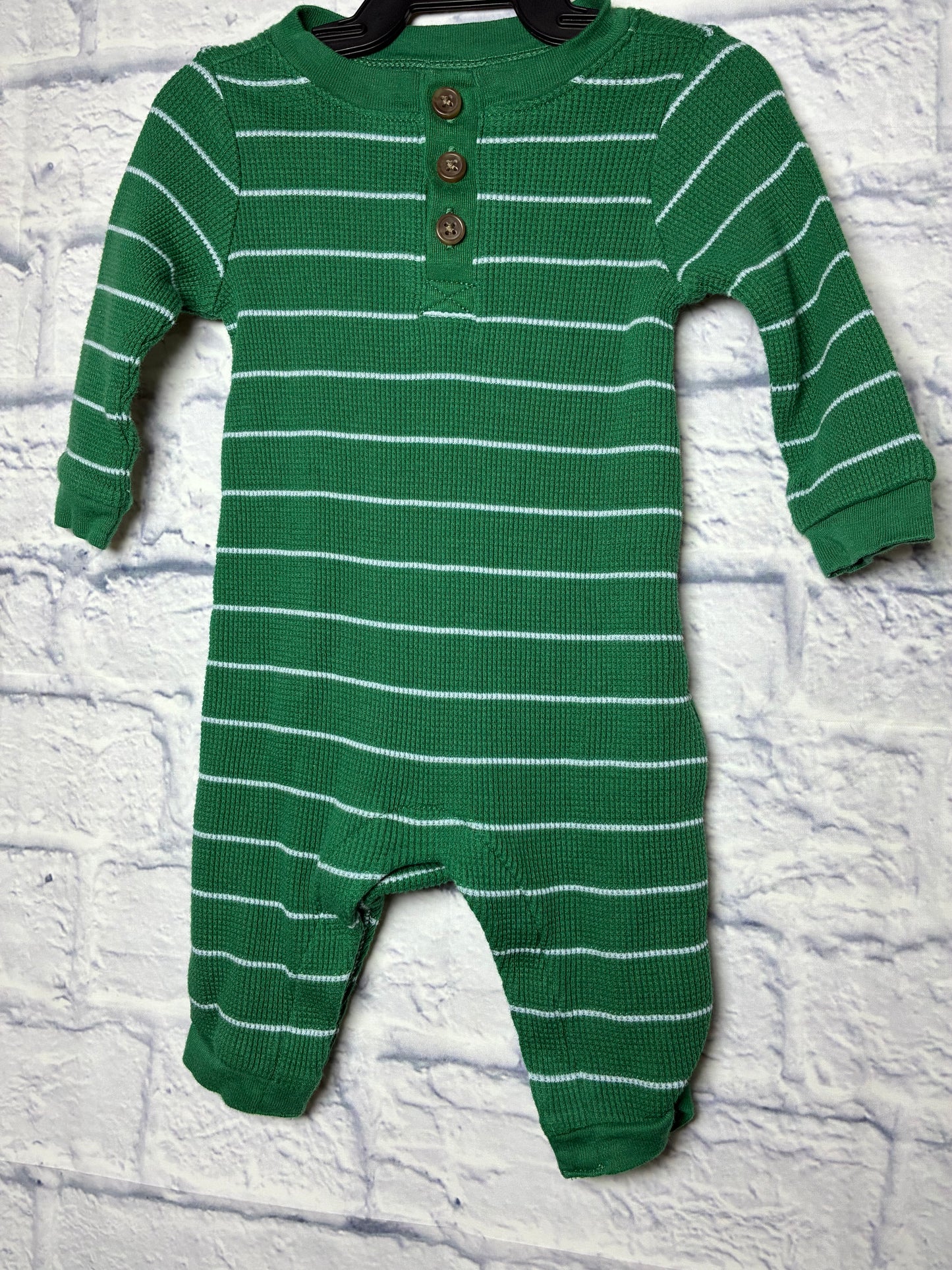 Old Navy Long-Sleeve Thermal-Knit Henley One-Piece for Baby Size 0-3Mons