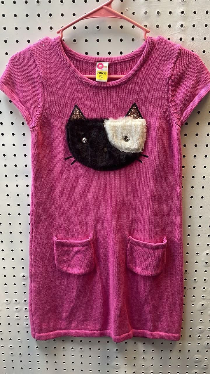 Gymboree 
Girls  Size 10 
Pink Kitty Sweater Dress