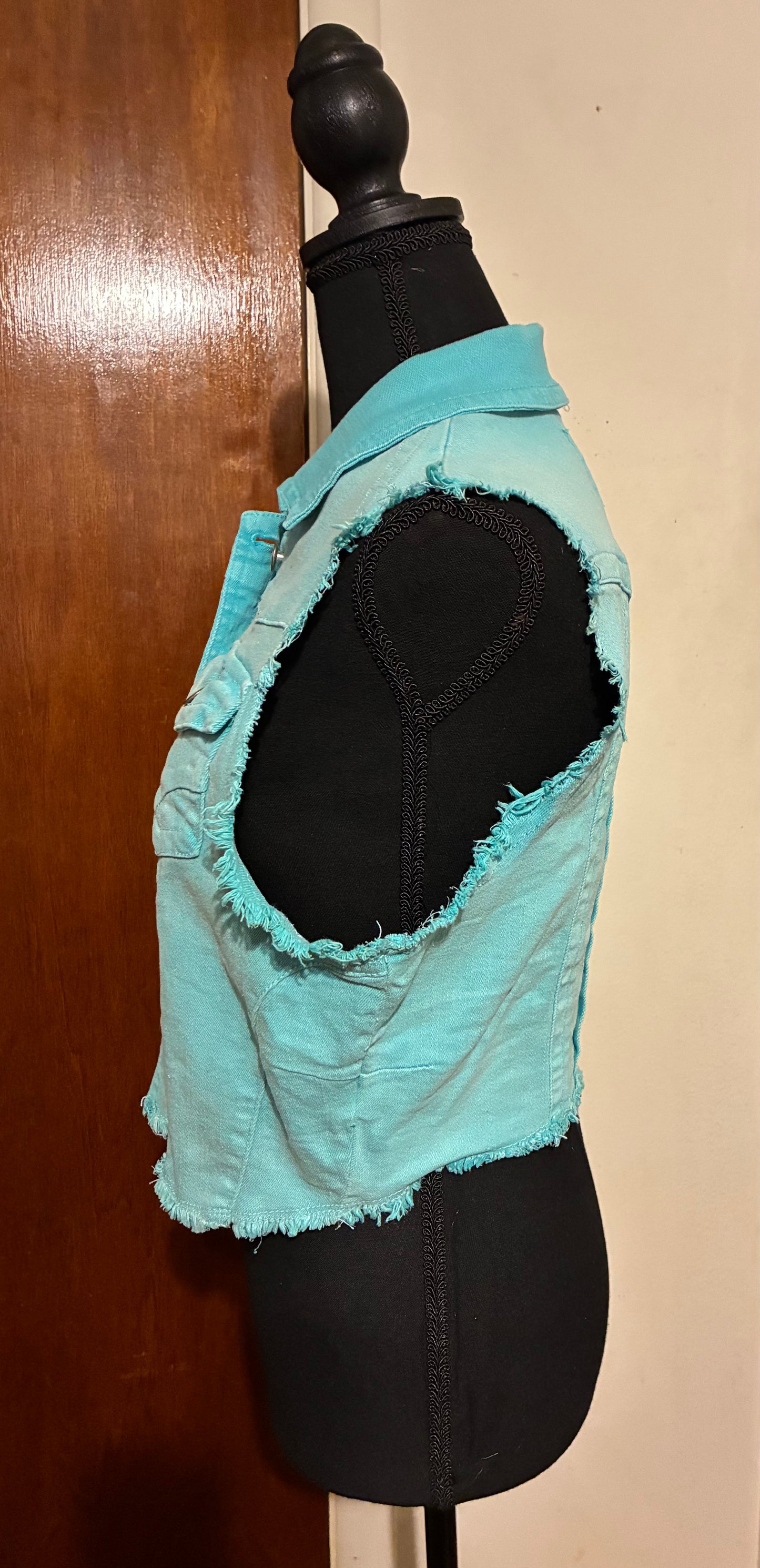 Thread & Supply Aqua denim jacket Women Size Large 10/12