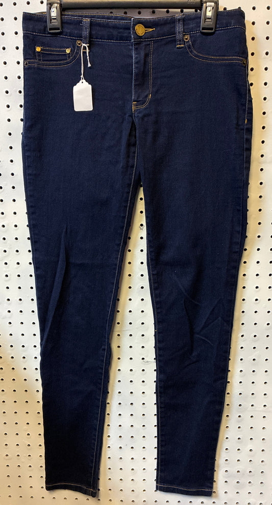 Michael Kors Jeans Womens Blue Denim IZZY Skinny Low Rise Dark Wash Size 6