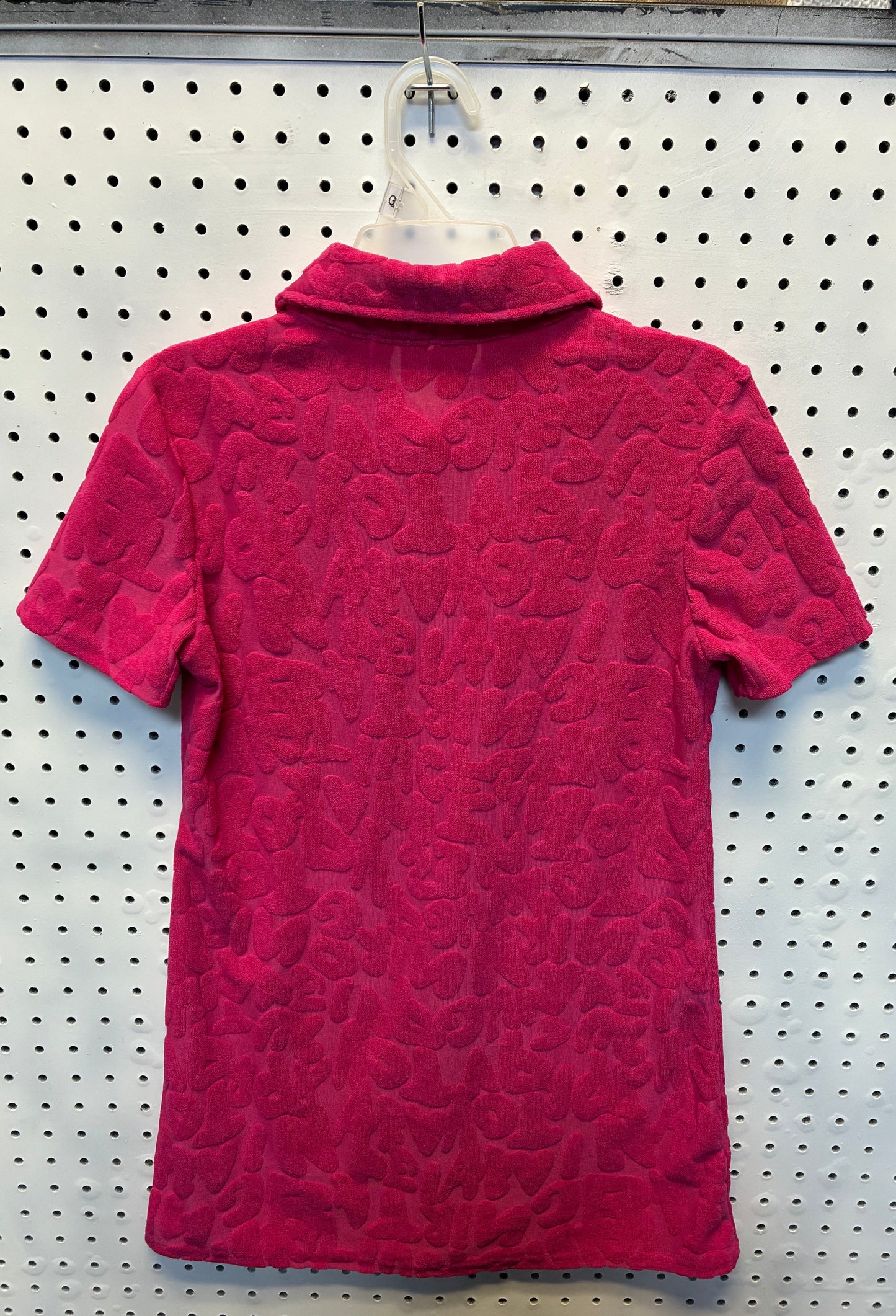 Shein Girls Jaded London pink graffiti embossed towelling playsuit Size11