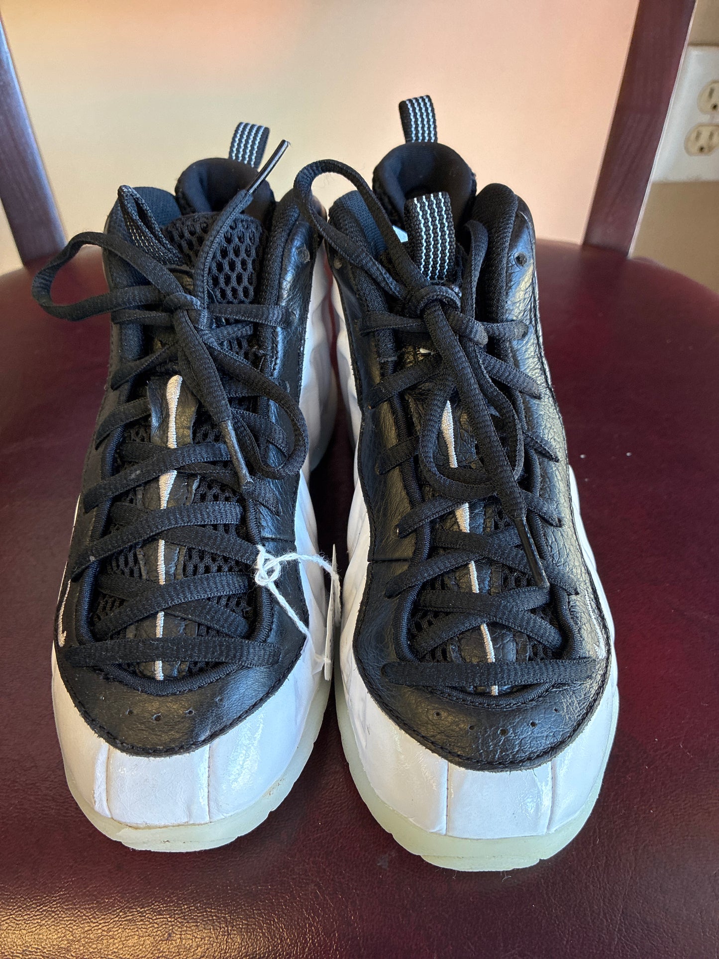 Nike Penny Little Posite One "White/Metallic Silver Black/Cobalt Bliss" Grade School Boys' Shoe Size 2Youth