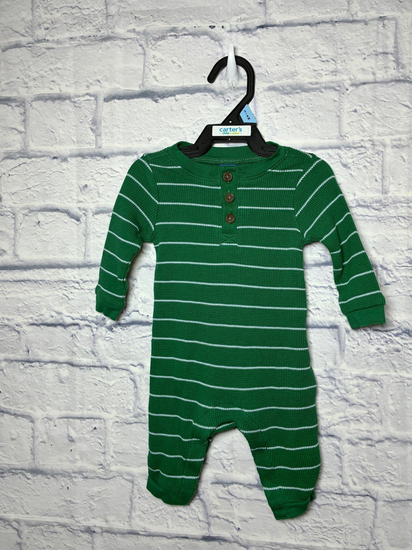 Old Navy Long-Sleeve Thermal-Knit Henley One-Piece for Baby Size 0-3Mons