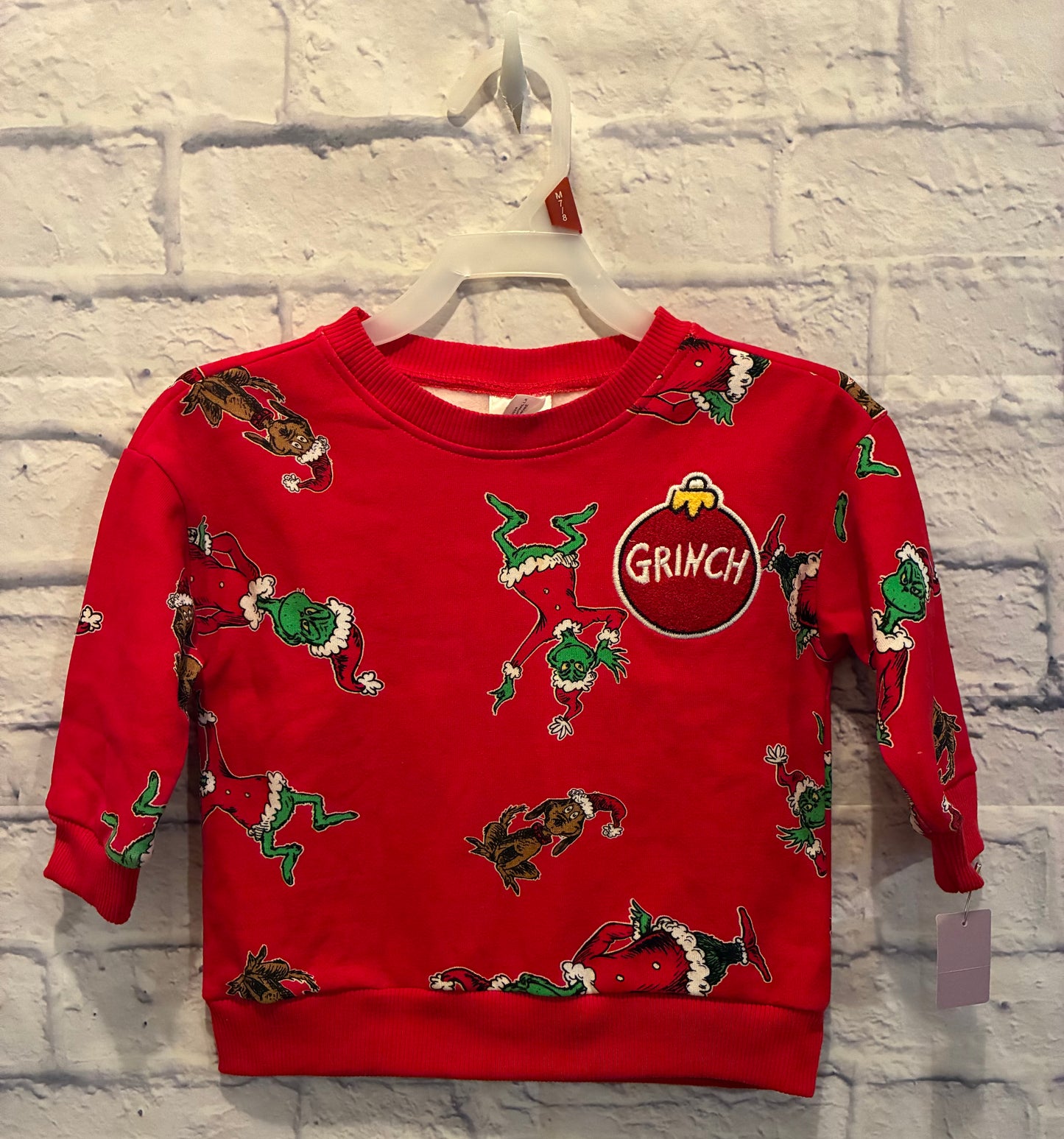 Grinch Sweatshirt -Size: 2T-Condition: Like New