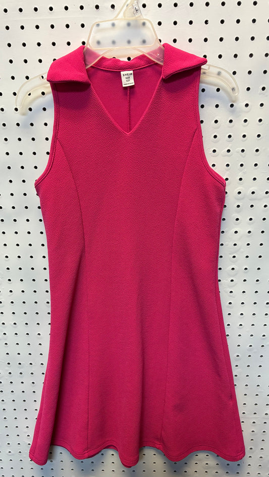 Tween Girl Elegant Collar V-Neck Cinched Waist A-Line Umbrella Dress- Size 12y