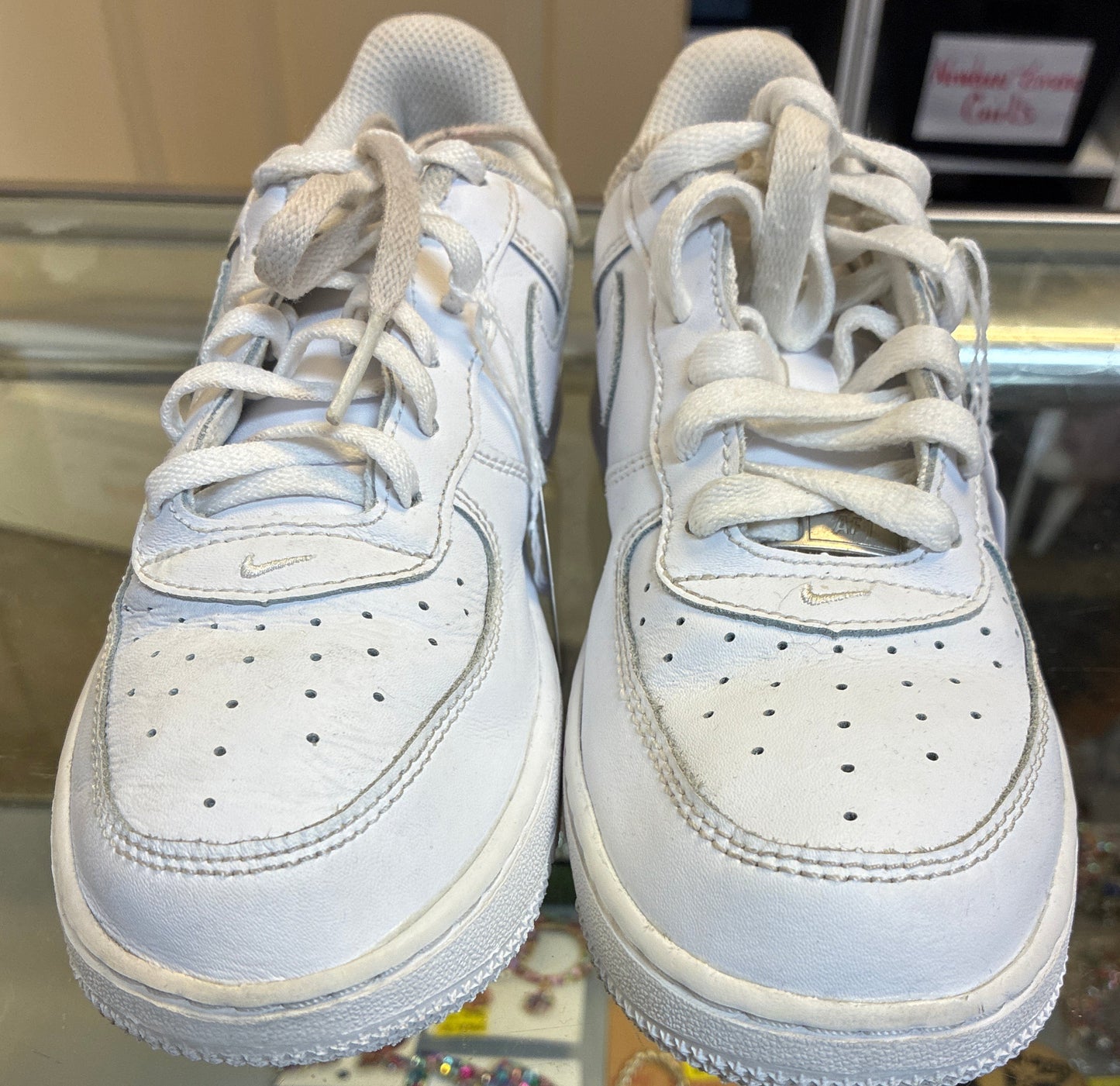 White Nike Air Force 1 low-top sneaker Size 2.5Y