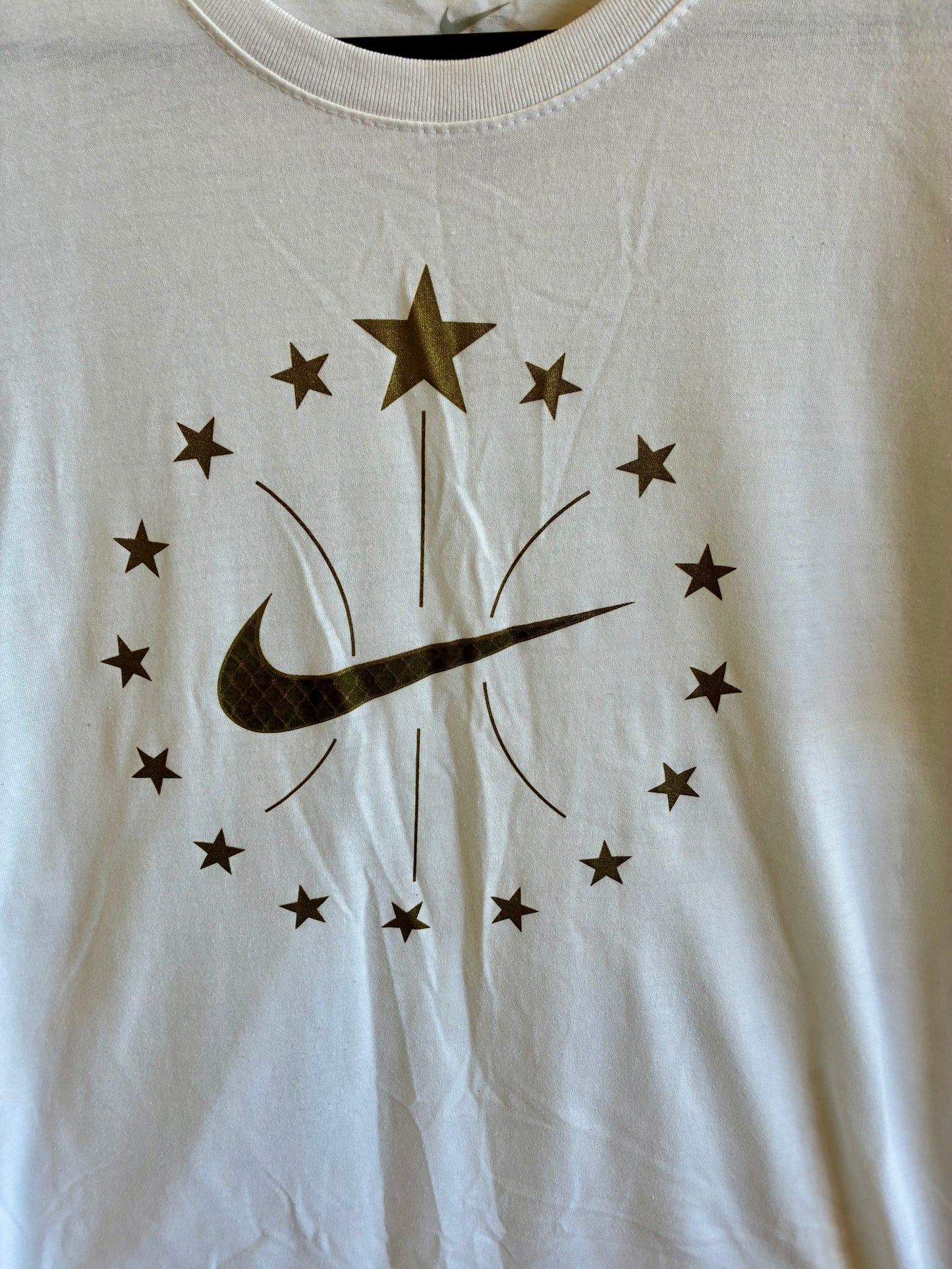 Nike "16 Stars" Dri-fit Men's Size Large Basketball White T-Shirt