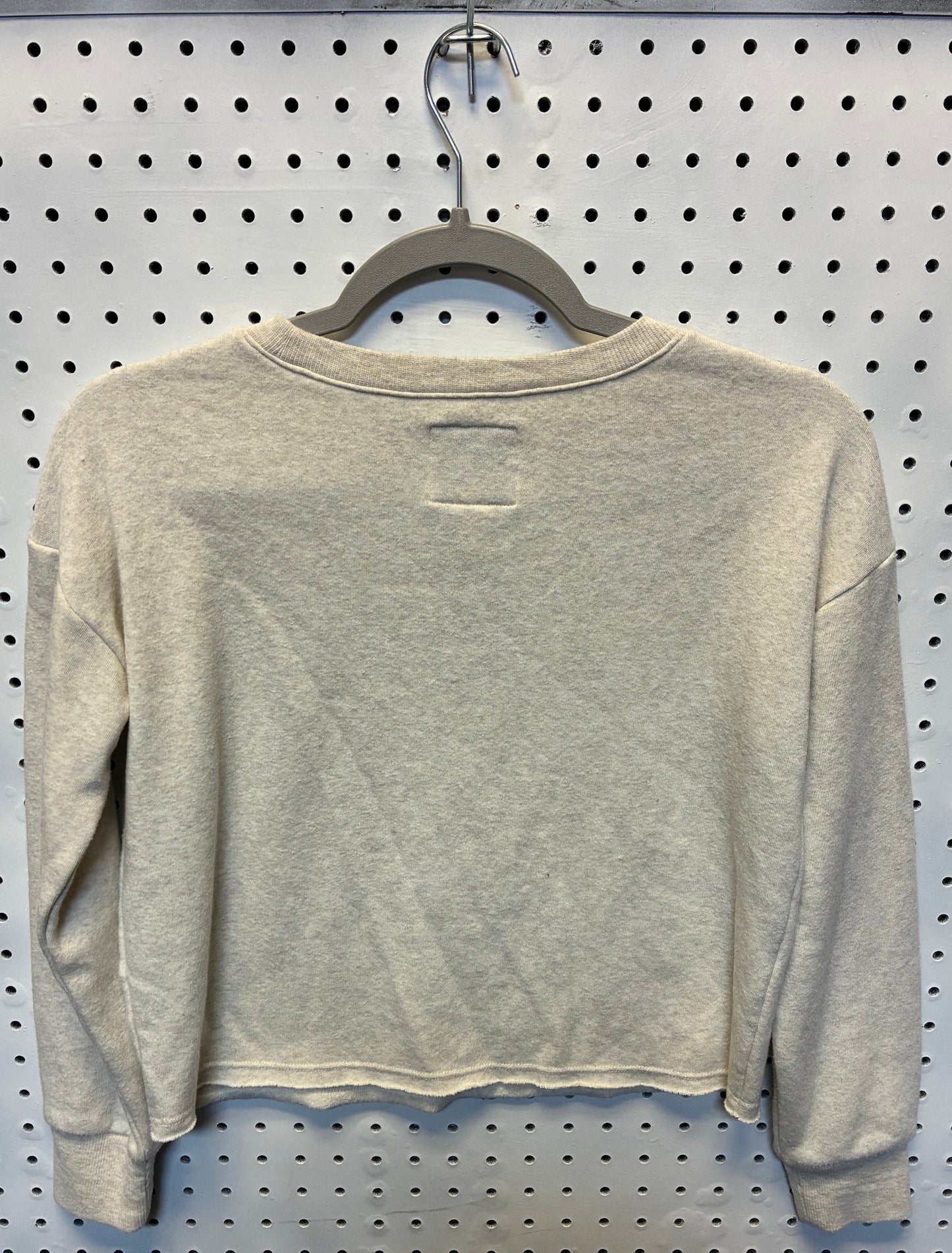 OshKosh B'gosh off-white children's sweater with floral details on the shoulders Size 12A