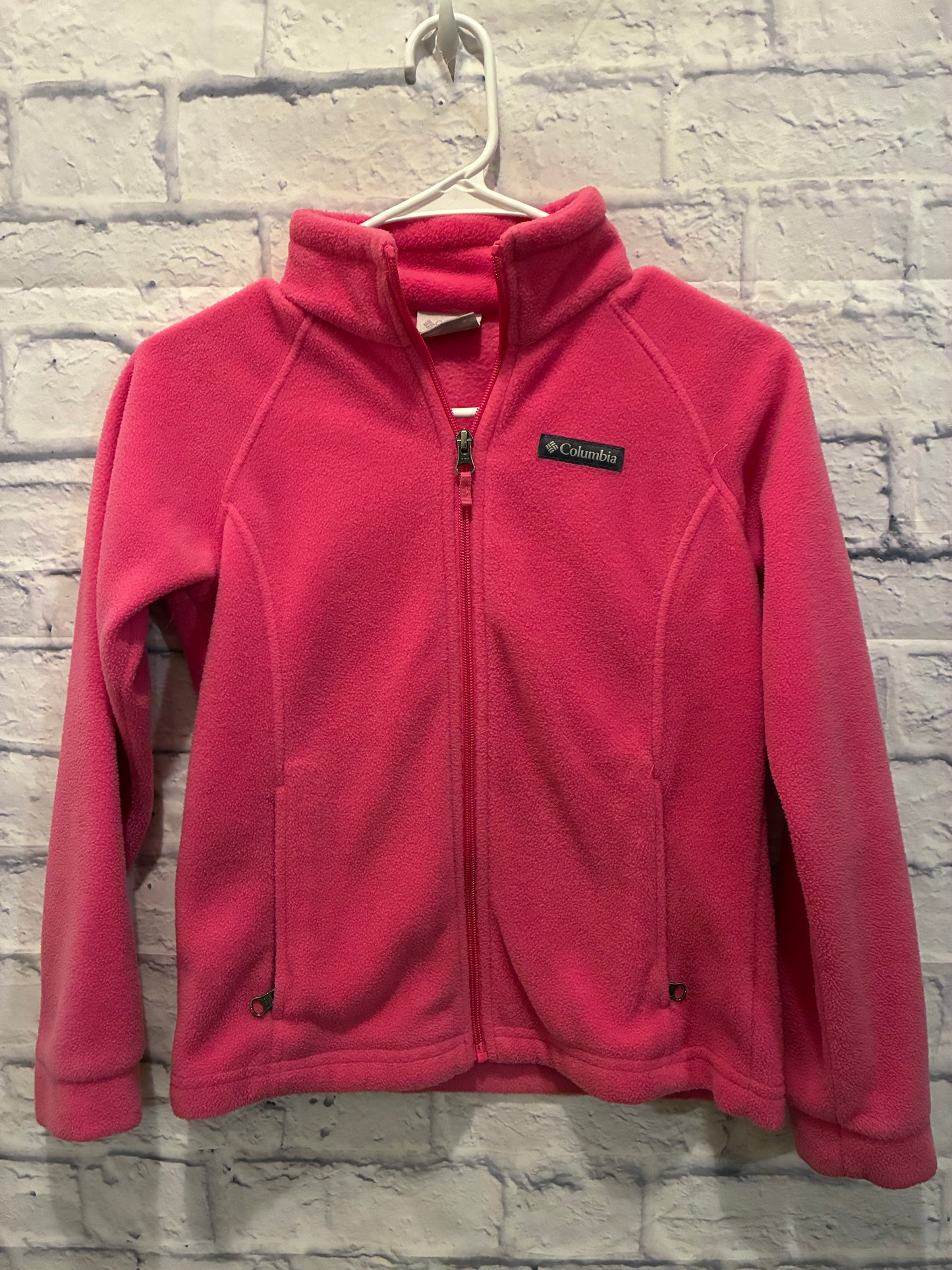 Columbia Pink Girls' Benton Springs fleece zip up jacket Size 10/12