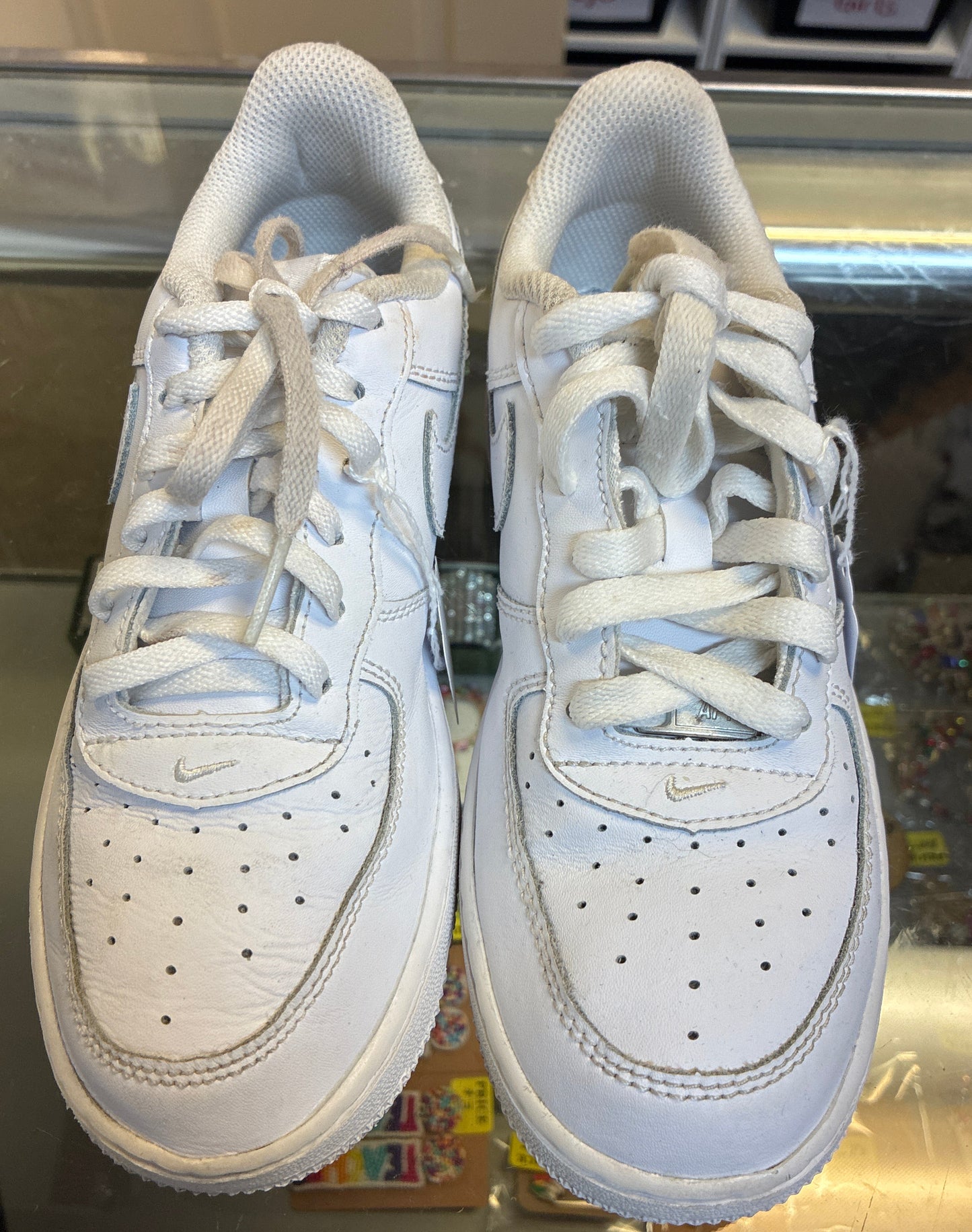 White Nike Air Force 1 low-top sneaker Size 2.5Y