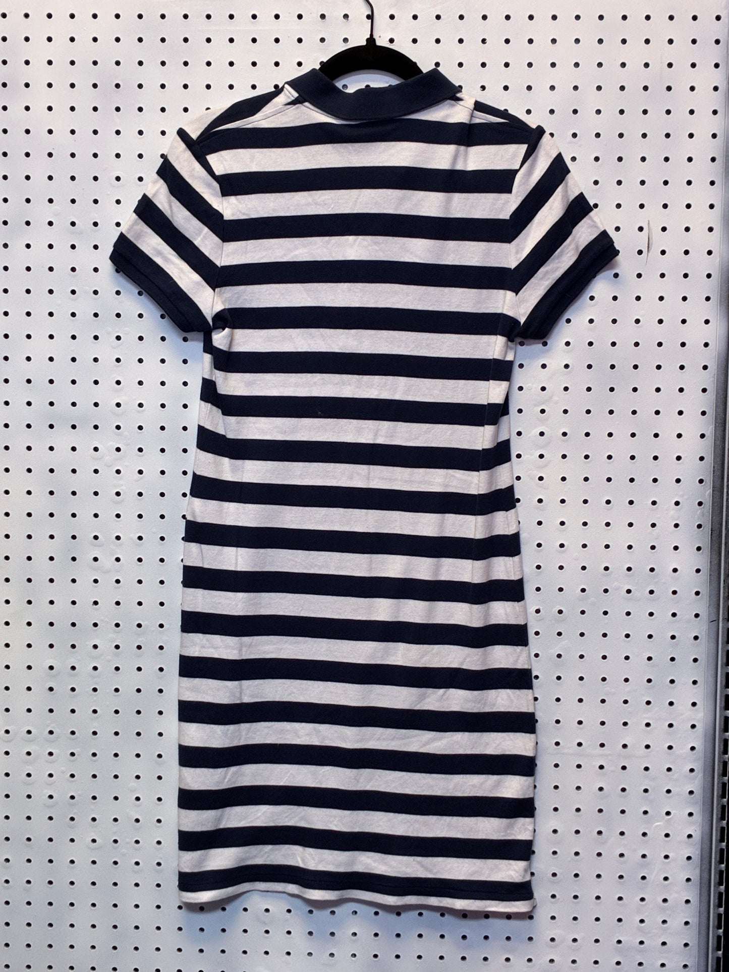 Polo Ralph Lauren navy and white striped stretch-cotton polo shirt Women Size Medium