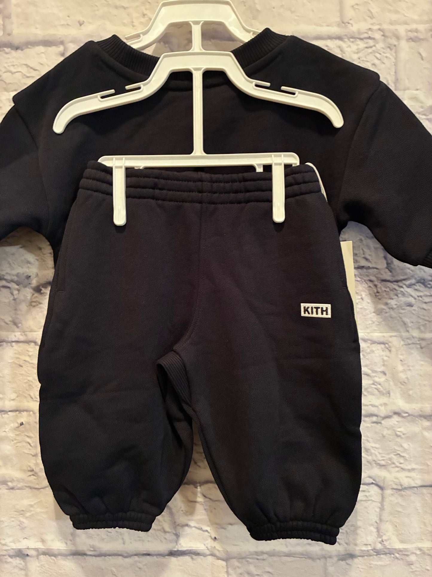 KITH Baby Black Sweat Suit - Size 3-6 mons NWT