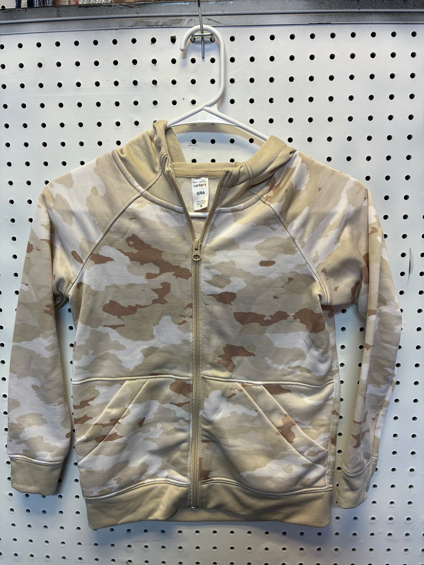 Carters Kid Camo Zip-Up Hoodie Size Boys 7/8