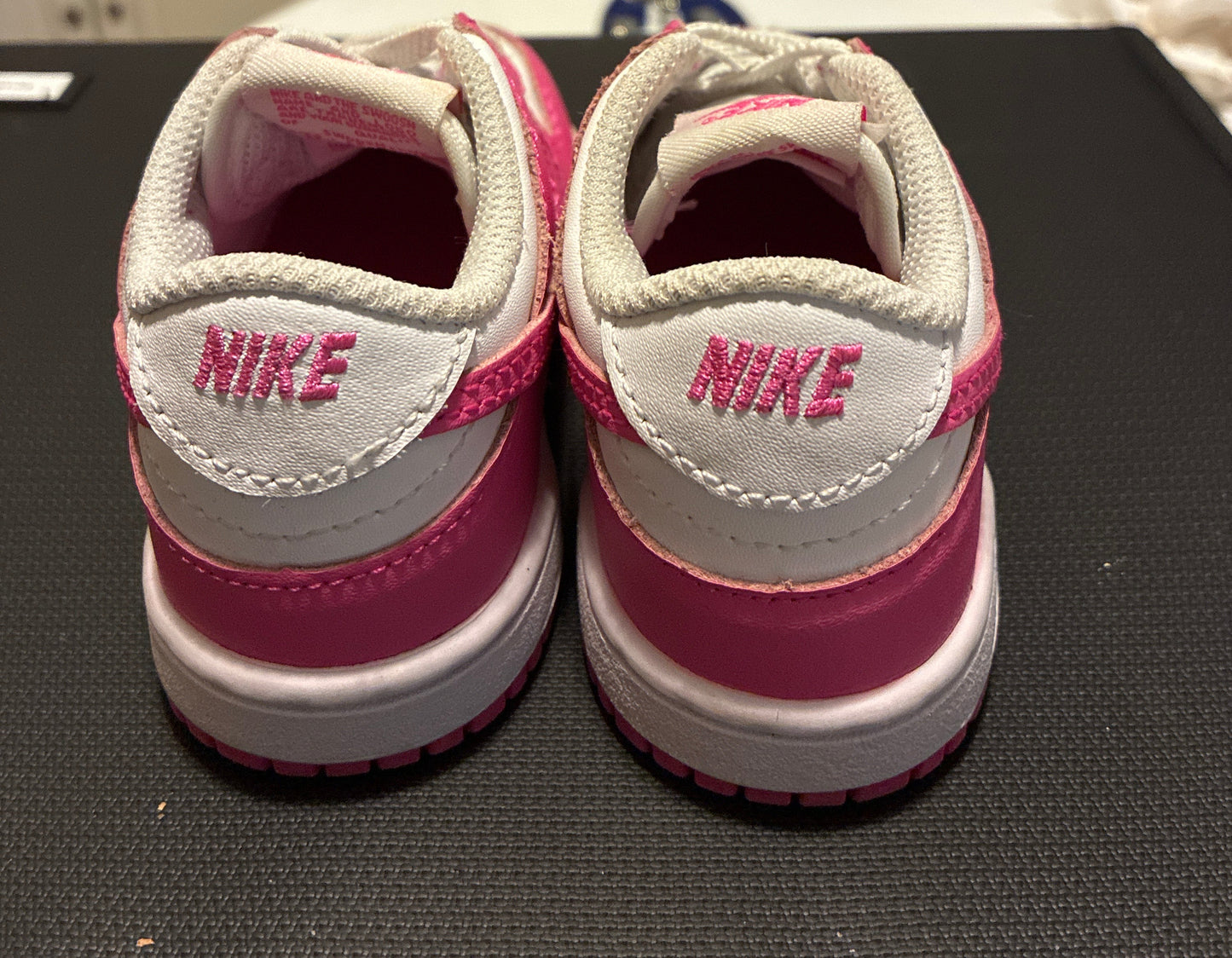 Nike Dunk Low Barbie Fuchsia Pink Toddler Girl Sneakers, Size 7c