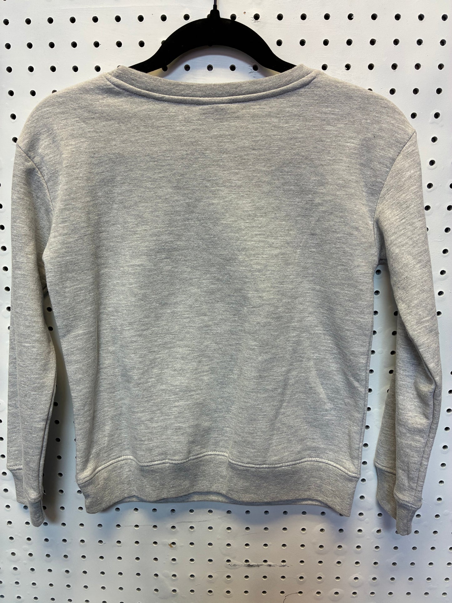 Grey Disney Lilo and Stitch crewneck sweatshirt featuring a sequined graphic of Stitch. Size 10/12