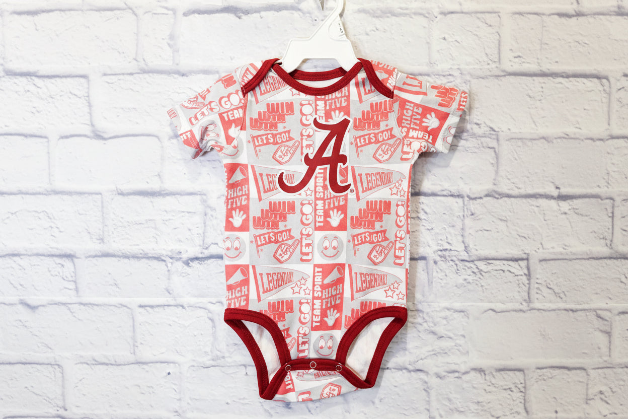 Infant Alabama Crimson Tide Sunday Bodysuit Size 3-6 mons NWT