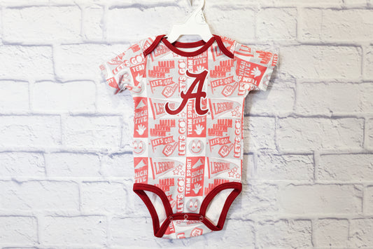 Infant Alabama Crimson Tide Sunday Bodysuit Size 3-6 mons NWT