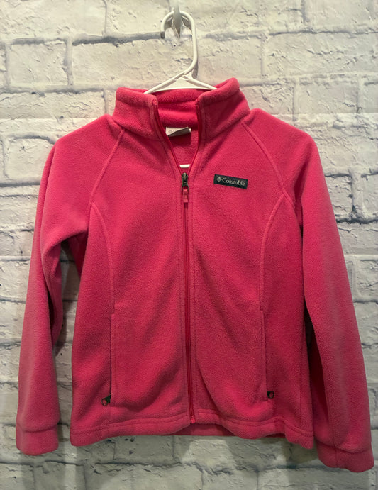 Columbia Pink Girls' Benton Springs fleece zip up jacket Size 10/12