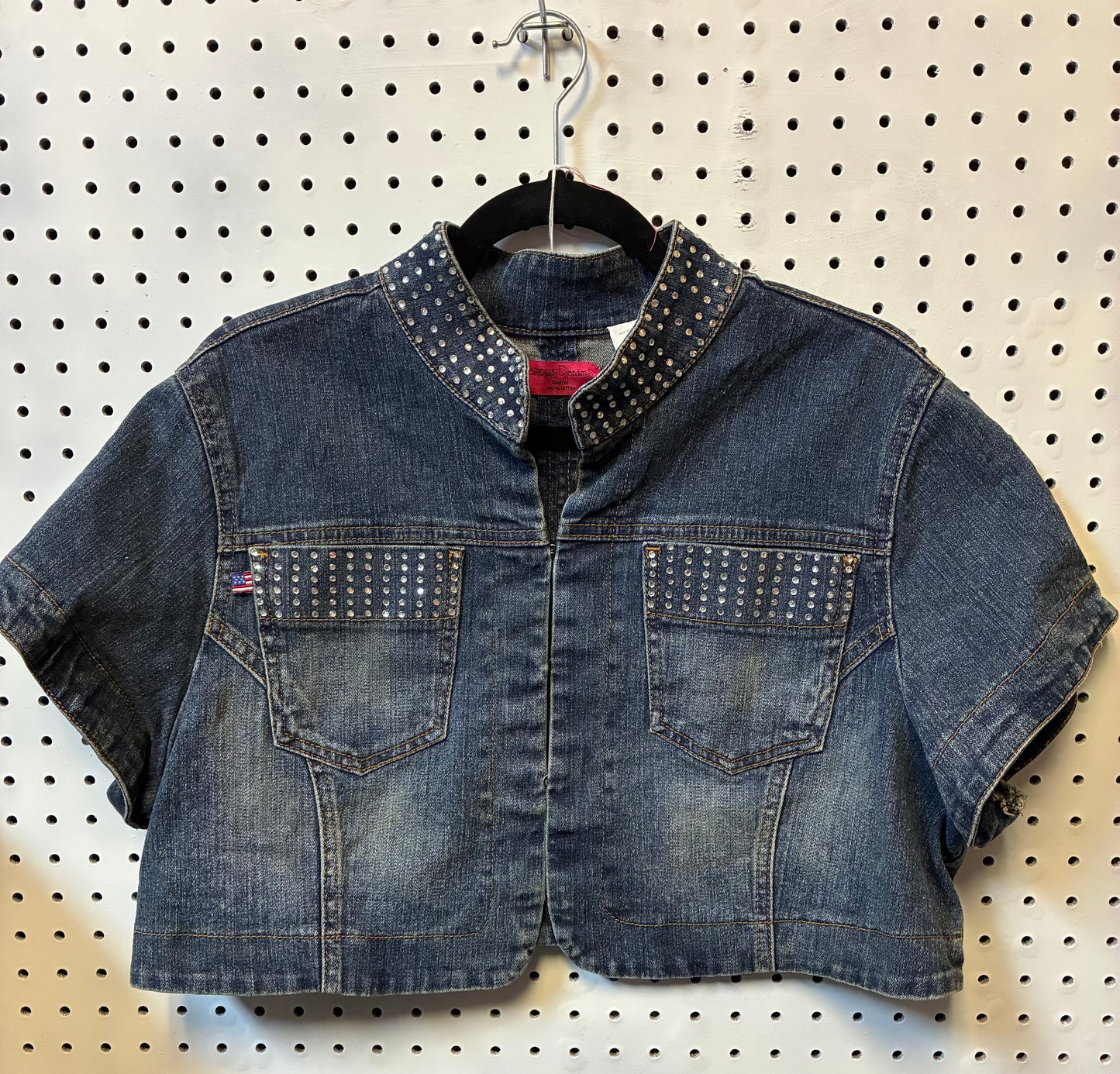Women's Carols Denim Blazer Jacket Size 1XL