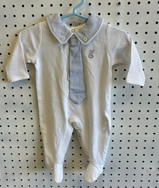 Giggle Baby Boy's formal onesie or sleepsuit, designed to look like a shirt and tie